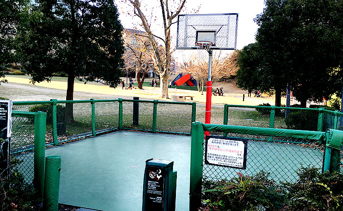 檜町公園のバスケットゴール
